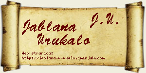 Jablana Urukalo vizit kartica